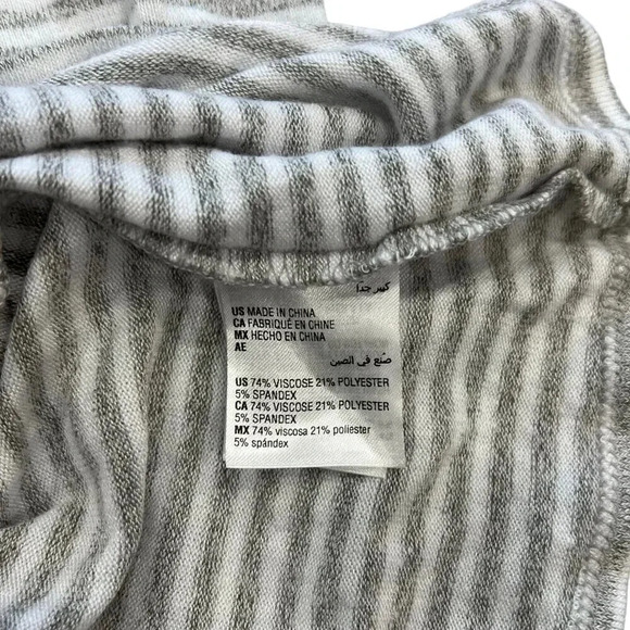 Epic Threads Gray Striped Peplum Hoodie XL - Picture 4 of 5